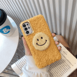 Furry Plush Smiley Case