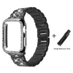 Stainless Steel Band With Diamond Case