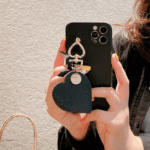 Luxury Leather Heart Keychain Case