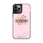 Black Pink Flower Case