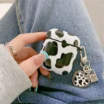 Glossy Cow Pattern Airpods Case