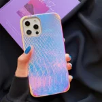 Laser Gradient Crocodile Texture Case