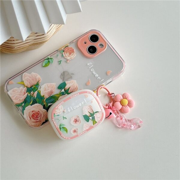 Roses Flower Painted Phone + AirPods Cases