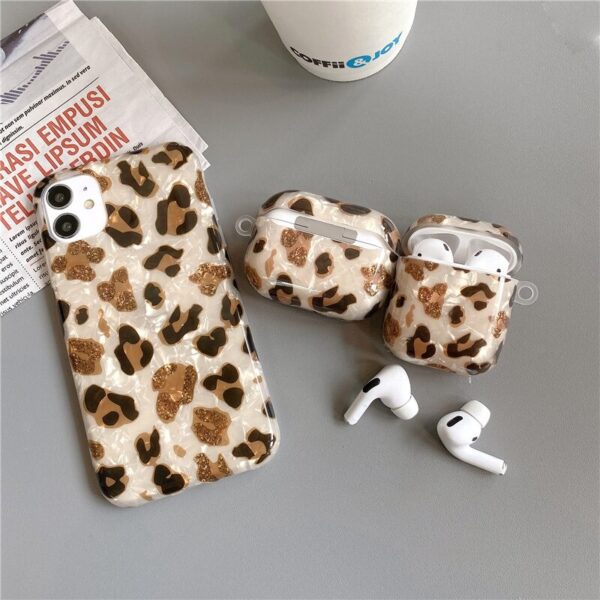 Retro Leopard Spot Painted Phone + AirPods Cases - Image 2