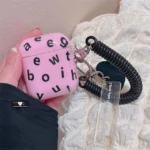 Letters On Pink AirPords Case