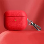 Luxury Lychee Pattern Leather Airpods Cases