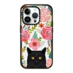Black Cat Florals Case