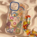 Doodle Pattern Beads Chain Case
