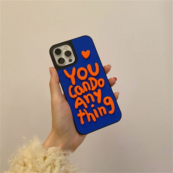 Fluorescent Skin Feel Letters Case - Image 2