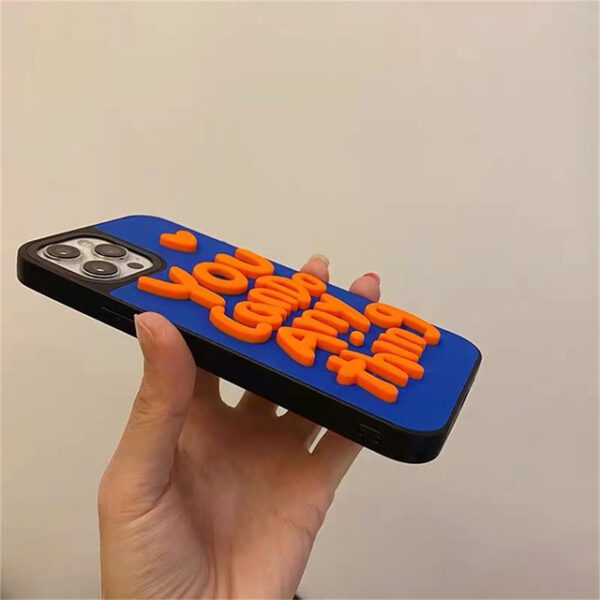 Fluorescent Skin Feel Letters Case - Image 3