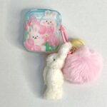 Fluffy Rabbit Pendant AirPods Case