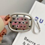 Graffiti Love Heart Silver AirPods Case