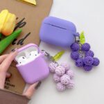 Knitted Grape Keychain AirPods Case