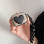 Black Heart Lanyard AirPods Case