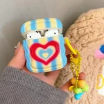 Blue Yellow Gradient Heart AirPods Case
