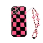 Pink Plaid Soft Silicone Case