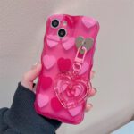 Pink Love Heart Pendant Case