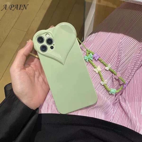 Green Heart Camera Protector Charm Case - Image 2
