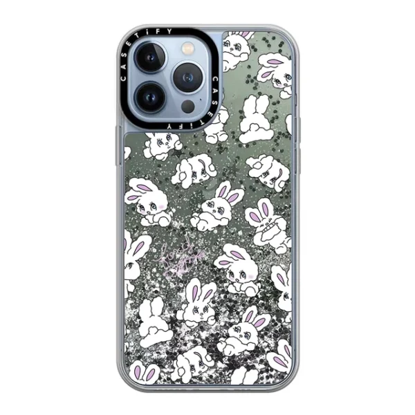 Clear Glitter Rabbit Case - Image 2
