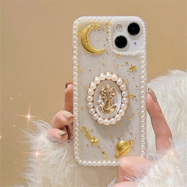 Aesthetic Art Statue Gold Foil Case