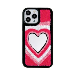 Heart Embroidery Mirror Case