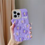 3D Purple Butterfly Silicone Case