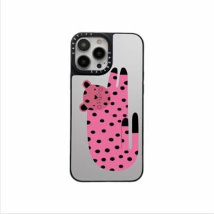 Pink Leopard Mirror Case