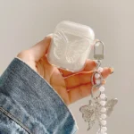 3D Butterfly Pendant Clear AirPods Case