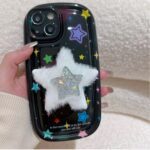 Plush Glitter Pentagram Bracket Case