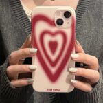 Gradient Red Heart Silicone Case