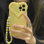 Yellow Heart Camera Protector Charm Case