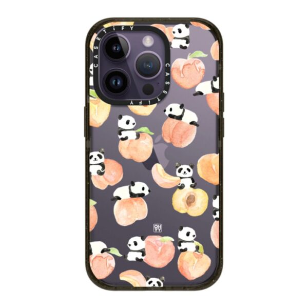 Watercolor Peach & Peace Panda by Imushstore Case