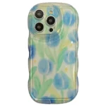 Blue Floral Shockproof Bumper Case