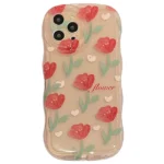 Red Floral Shockproof Bumper Case