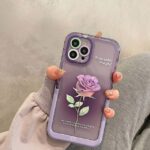 Rose Flower Invisible Bracket Case