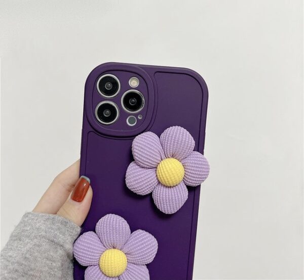 Plush Fur Wool Flower Case - Image 3