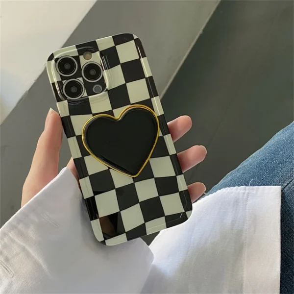 Lattice Plating Heart Bracket Case