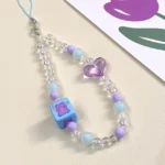 Acrylic Heart Beaded Bear Charm