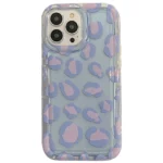 Purple Leopard Pattern Transparent Case