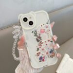 3D Bear Ear Flower Transparent Silicone Case