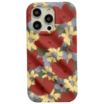 3D Curve Yellow Flowers Case