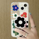 Checkerboard Lattice Flower Bracket Case