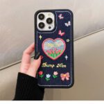 Denim Fabric Embroidered Case