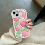 Tulip Flower Rabbit Silicone Case