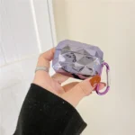 Diamond Shape Plating Carabiner AirPods Case