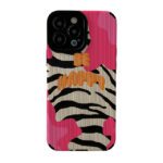Be Happy Zebra Pattern Case