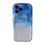 Blue Wave Edge Clear Case