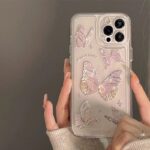 White Butterfly Transparent Case