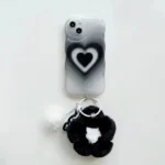 Gradient Heart Black with Ring Case