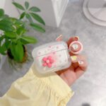 3D Flower Transparent AirPods Case